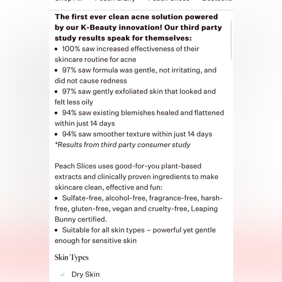 Peach Slices acne exfoliating toner cleanser - Picture 5 of 6